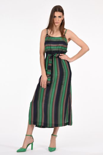 שמלה stripes חומה