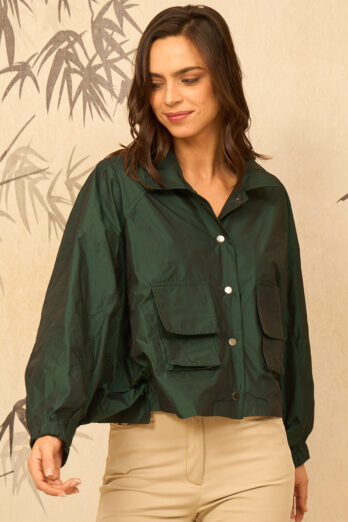 ז'קט מנדרין ירוק