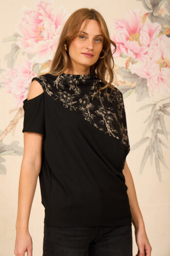 חולצה מונקו פרחים חולצה מונקו פרחים