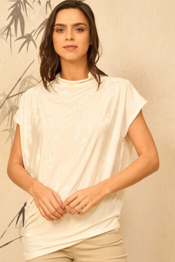 חולצה אסי ז'קארד אופוויט