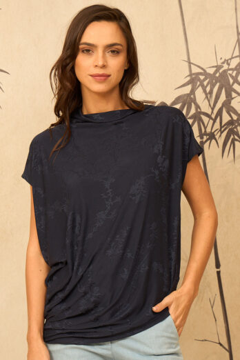 חולצה אסי ז'קארד נייבי