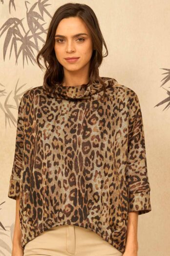 עליונית מרסדס 3/4 מנומרת