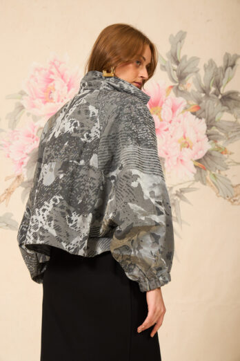 ז'קט מנדרין אפור