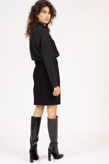 שמלה Traffic שחורה פסים