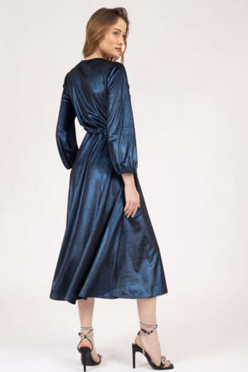 שמלה קטיפה כחולה