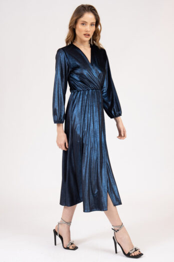 שמלה קטיפה כחולה