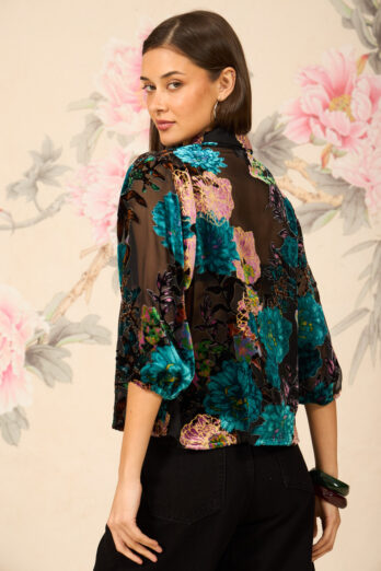 חולצה פאנטום קטיפה טורקיז