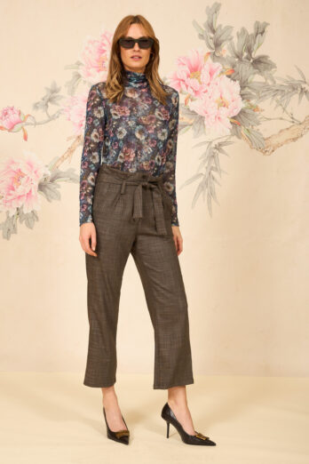 אסף פלג חולצה טוליפ פרחים סגולה