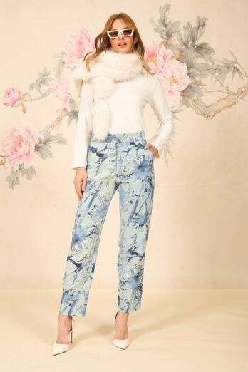 חולצה פרלה ארוכה לבנה