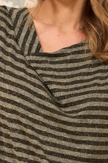 חולצה מונה לורקס אפורה/שחורה