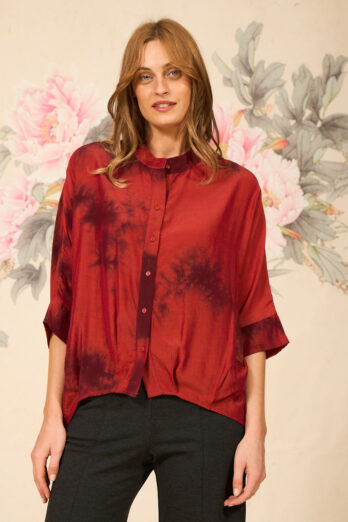אסף פלג חולצה פרנסיס טאי דאי אדומה
