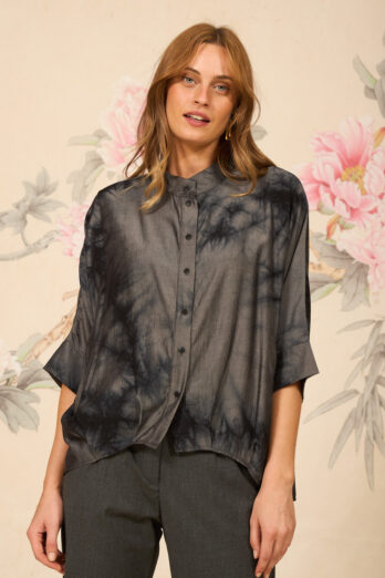 אסף פלג חולצה פרנסיס טאי דאי שחורה