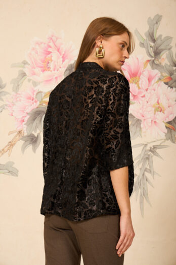 חולצה פרנסיס קטיפה ברונזה