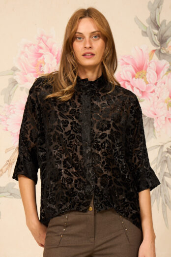 אסף פלג חולצה פרנסיס קטיפה ברונזה