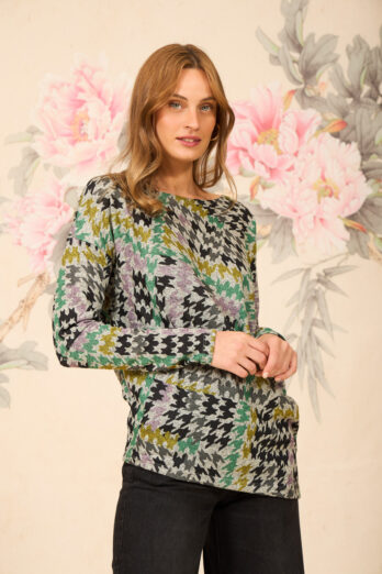 חולצה אסימטרית ארוכה כוכבים