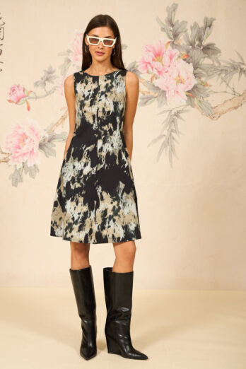 שמלה אייפל מנומרת