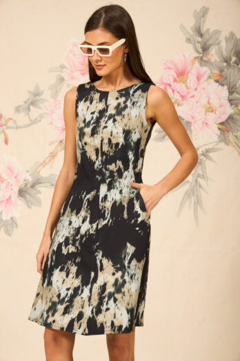 שמלה אייפל מנומרת