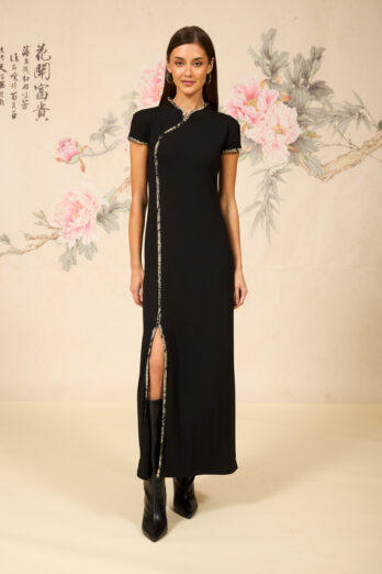 אסף פלג שמלה קמיקז שחורה