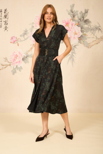 שמלה קימונו פרחים יפנים