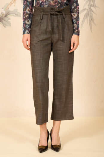 מכנס פשתן חום