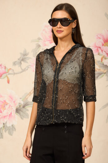 ז'קט רשת שחור