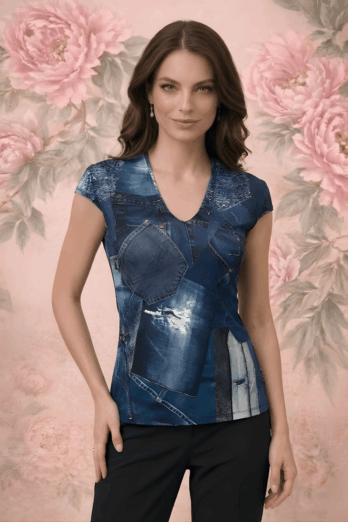 חולצה אירן קצרה ג'ינס