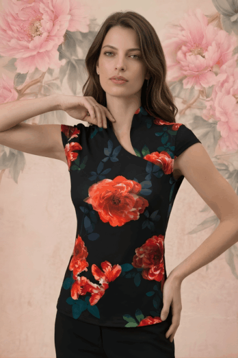 חולצה שסע שושנים