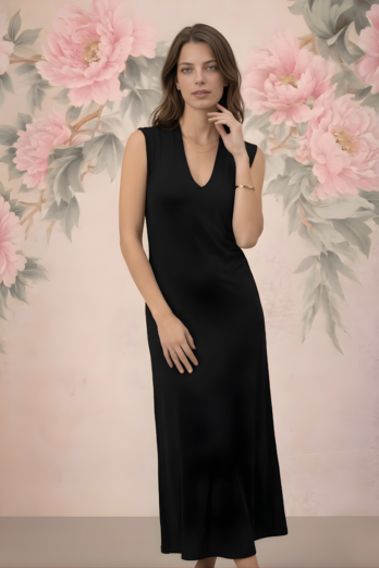 שמלה אירן מקסי שחורה