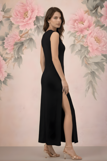 שמלה אירן מקסי שחורה