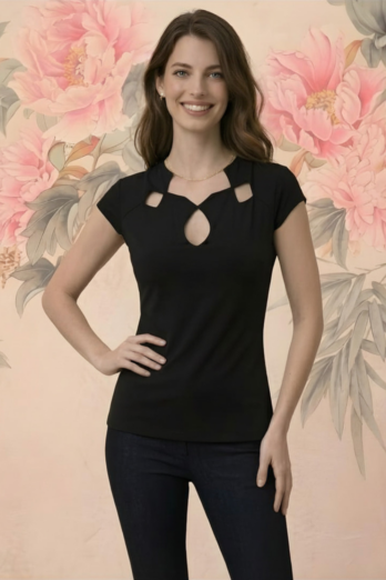 חולצה יהלומים שחורה