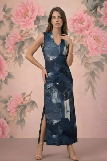 שמלה אירן מקסי ג'ינס