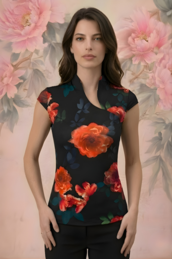 חולצה שסע שושנים