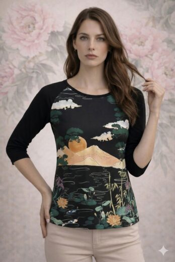 חולצה פוג'י שחורה חולצה פוג'י שחורה