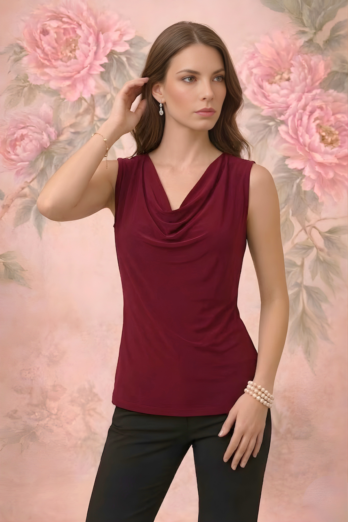 חולצה רבידה בורדו