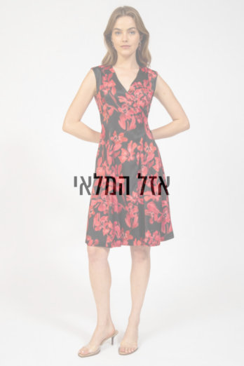 שמלה טנגו שחורה פרחים שמלה טנגו שחורה פרחים